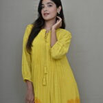 Marigold Yellow Floral CONTEMPORARY DRESS