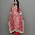 Coral Blush indo-contemporary Kaftan Coord