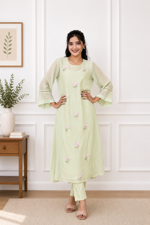 pastel mint-green Contemporary Coord set