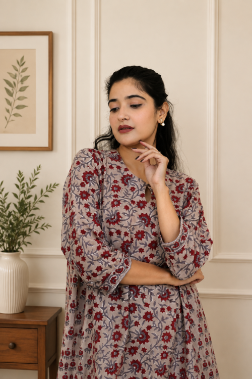 Handblock Print Coord set