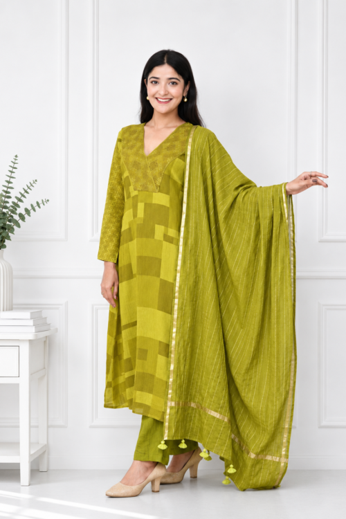 Abstract Print kurta set
